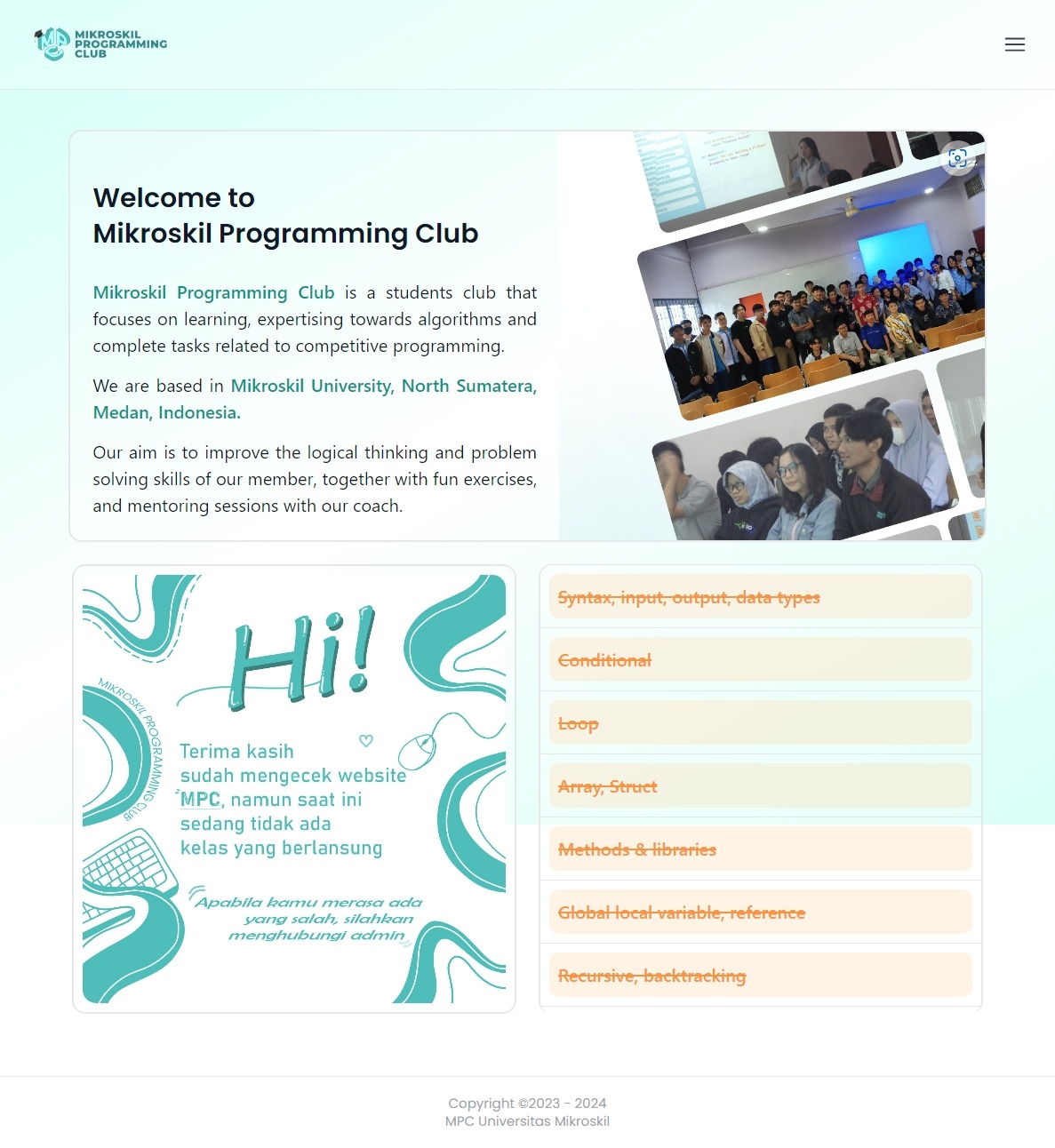 Programming Club Website