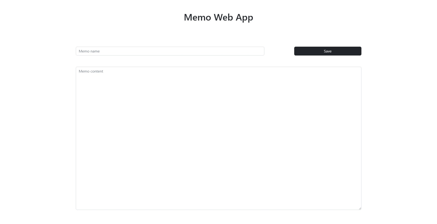Memo Web App